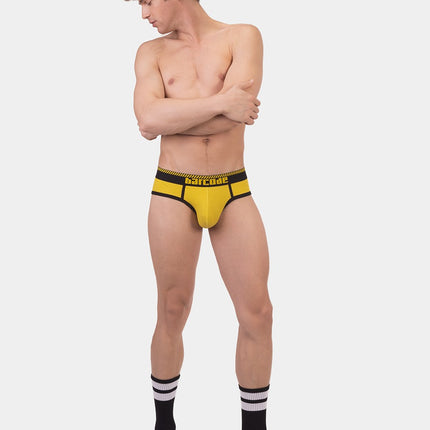 Barcode Berlin Solger ribbed cotton brief yellow