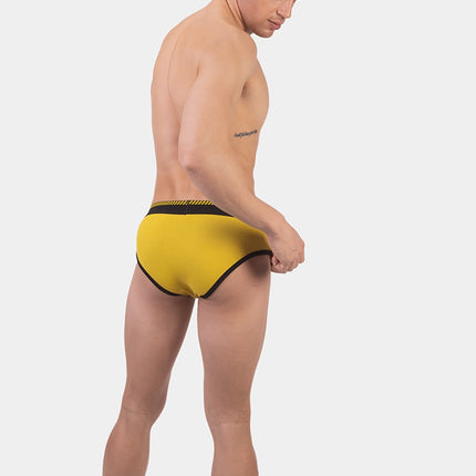 Barcode Berlin Solger ribbed cotton brief yellow