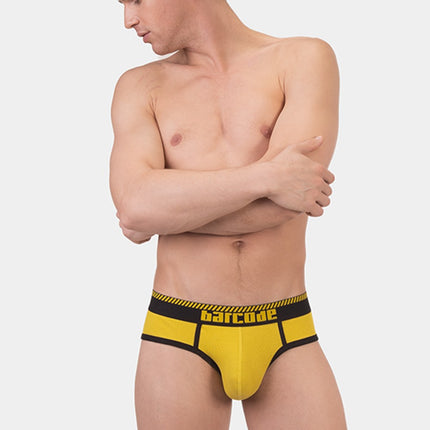 Barcode Berlin Solger ribbed cotton brief yellow