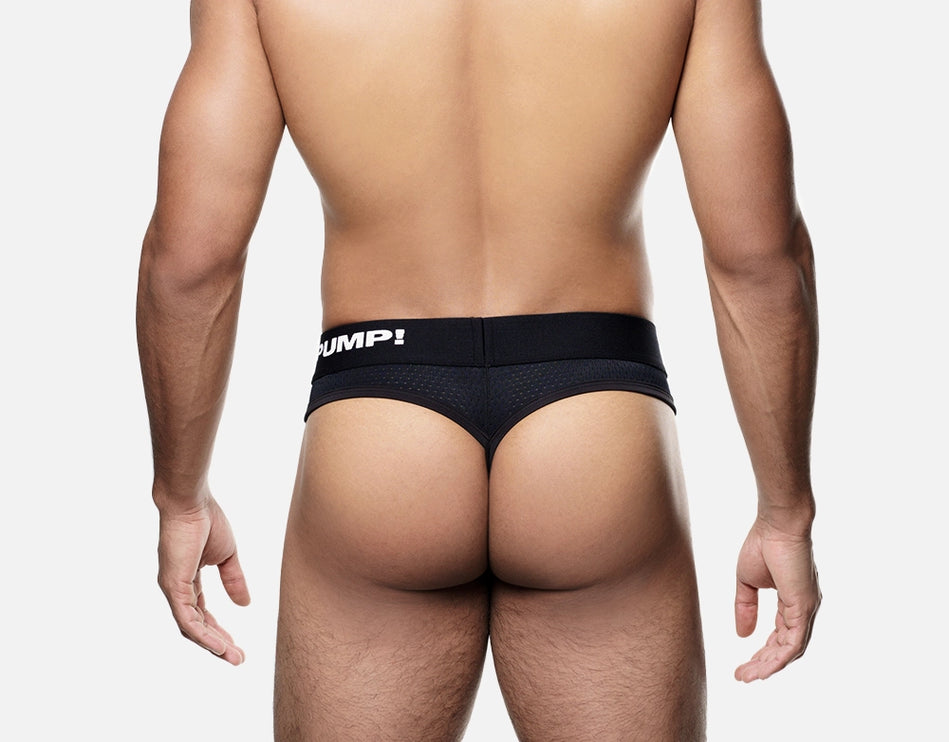 PUMP Classic mesh thong black