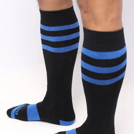 Cellblock 13 Linebacker knee-high socks black/blue