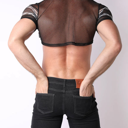 Cellblock 13 Challenger mesh crop top black