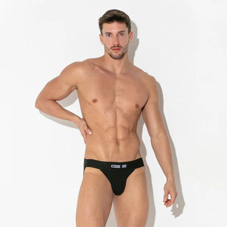 Code 22 Basic 3 Pack 2433 cotton jockstrap black/white/grey