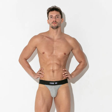 Code 22 Basic 3 Pack 2433 cotton jockstrap black/white/grey