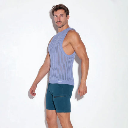 Code 22 knit muscle tank 7002 sky blue