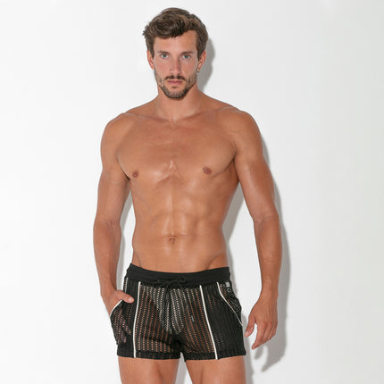 Code 22 Crochet 2" short 9629 mesh black