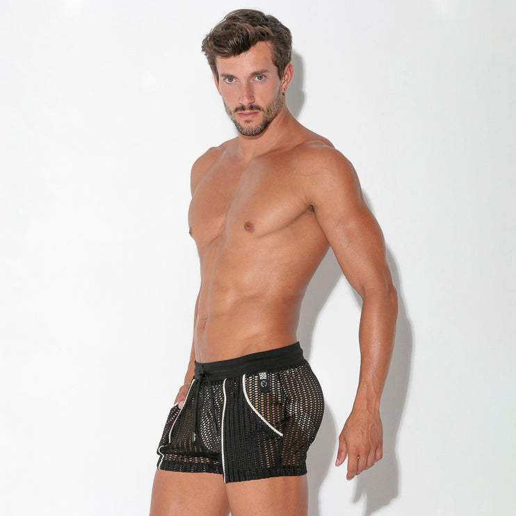 Code 22 Crochet 2" short 9629 mesh black