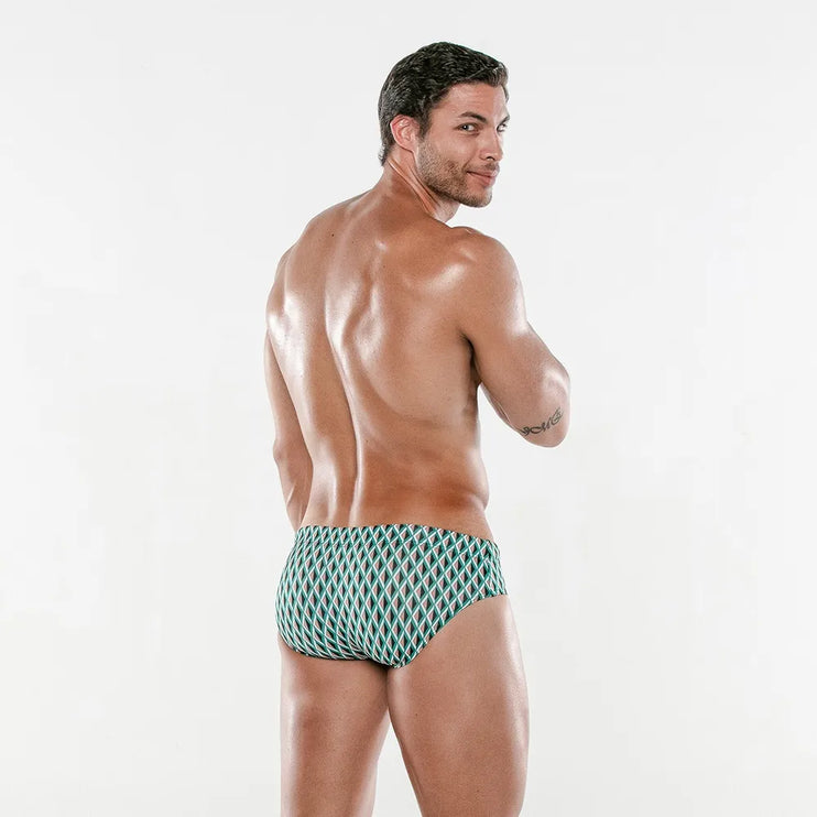 Code 22 Bermuda enhancing swim brief 23021 green