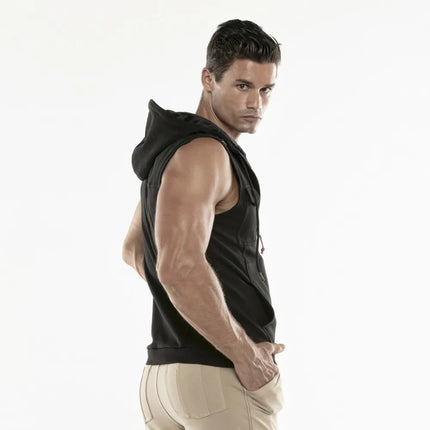 Code 22 sleeveless hoodie 9715 black