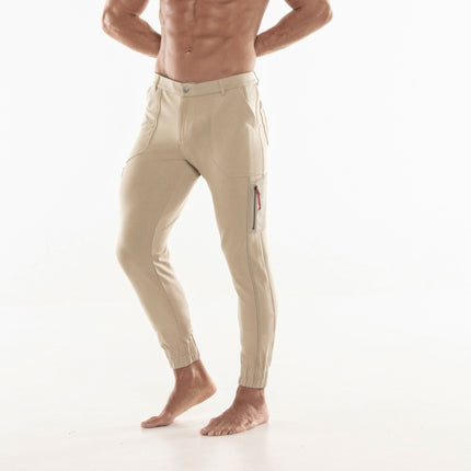 Code 22 slim fit cargo stretch pants 9716 beige