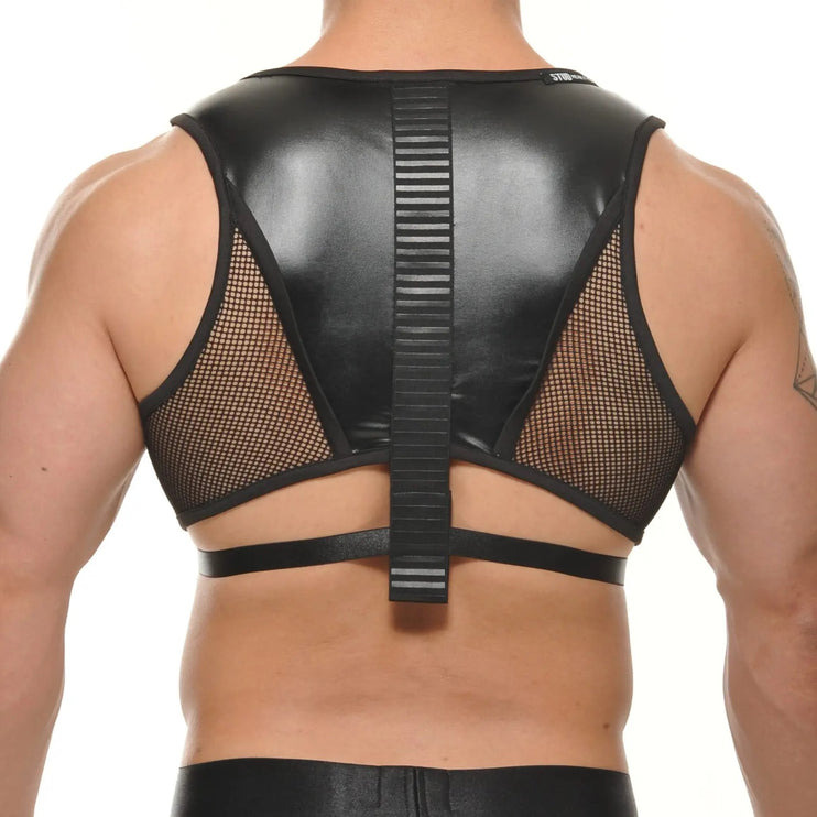 STUD Echelon crop top harness black