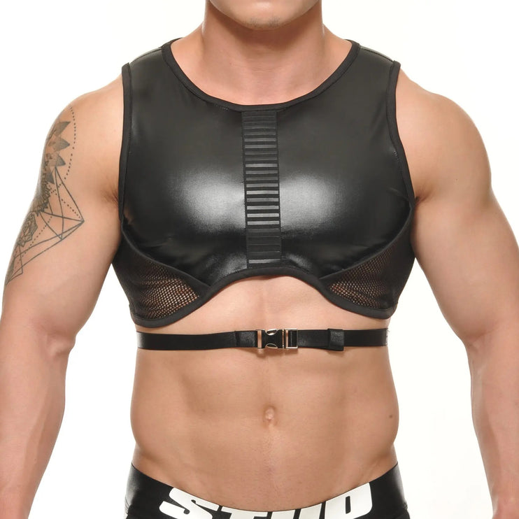 STUD Echelon crop top harness black