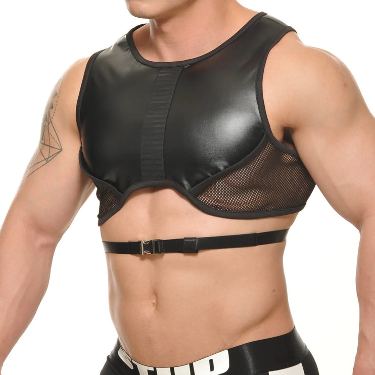 STUD Echelon crop top harness black