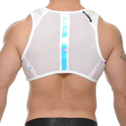 STUD Freon crop top harness white