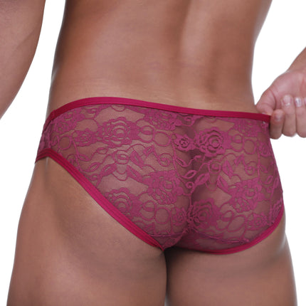 Gigo Alphamale brief lace wine