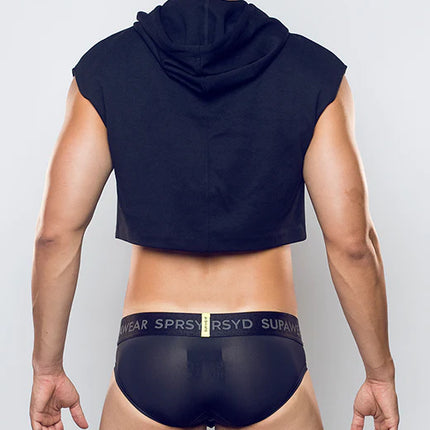 Supawear cropped hoodie black