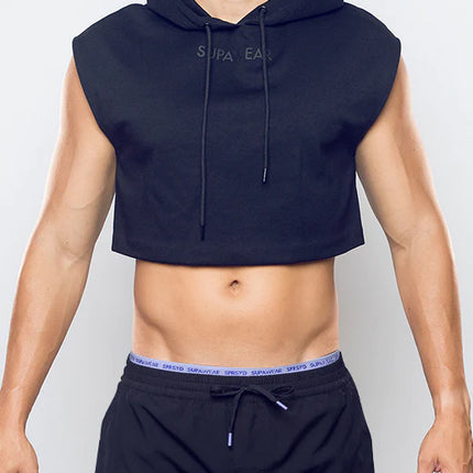 Supawear cropped hoodie black