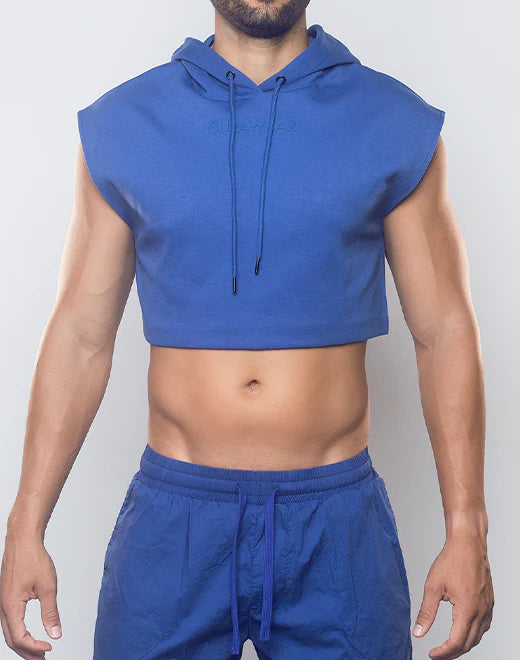 Supawear cropped hoodie blue