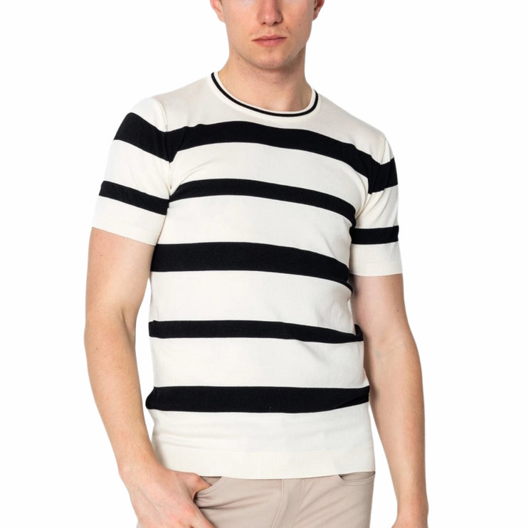 RNT23 Striped knit t-shirt off-white