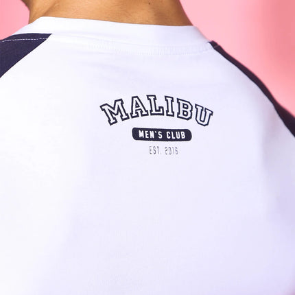 JJ Malibu Zaddy slim-fit crop top white/black