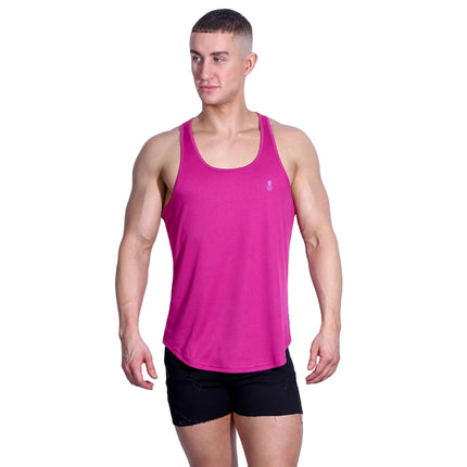 JJ Malibu Microfiber Dri-fit tank dark pink