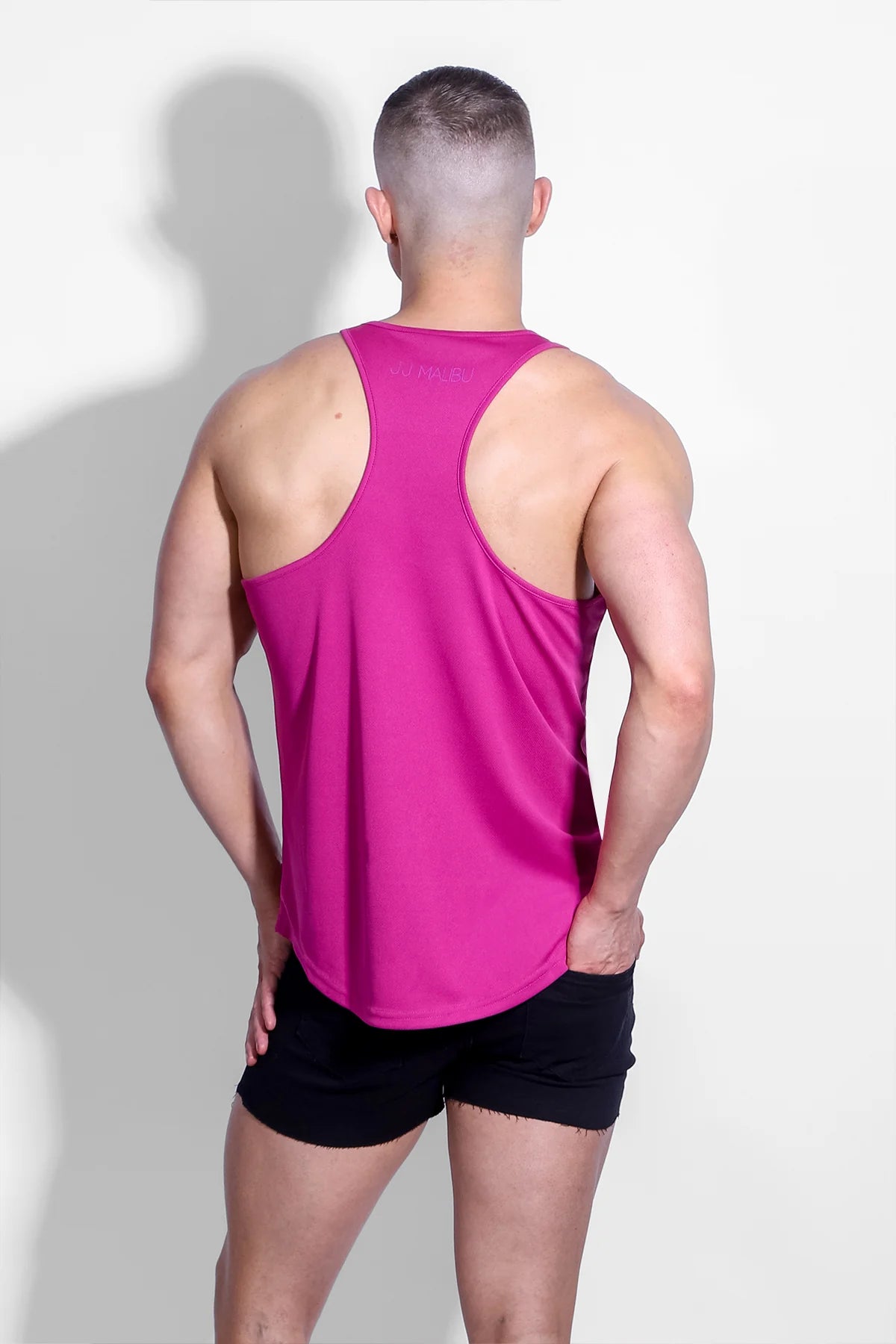 JJ Malibu Microfiber Dri-fit tank dark pink