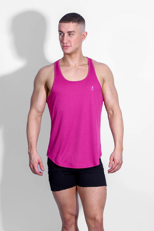 JJ Malibu Microfiber Dri-fit tank dark pink