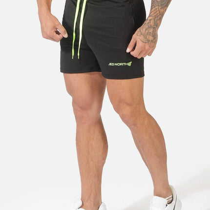 Jed North Agile 4" gym short w/zipper pockets black