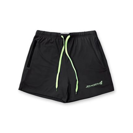 Jed North Agile 4" gym short w/zipper pockets black