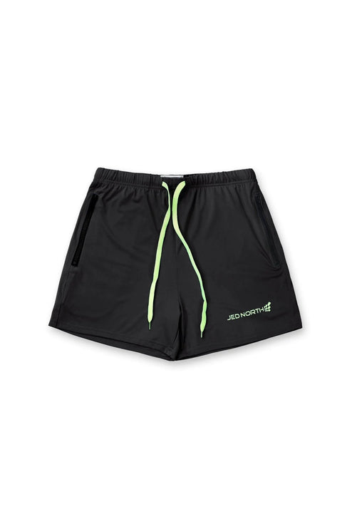 Jed North Agile 4" gym short w/zipper pockets black