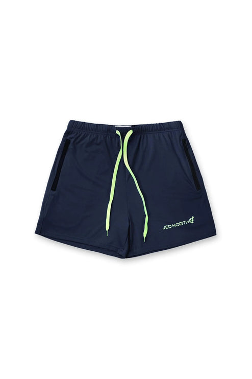 Jed North Agile 4" gym short w/zipper pockets navy