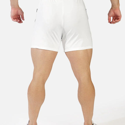 Jed North Agile 4" gym short w/zipper pockets white