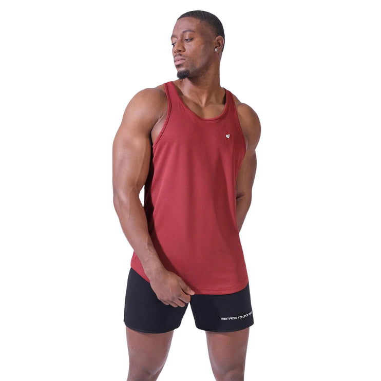 Jed North Microfiber Dri-fit tank maroon