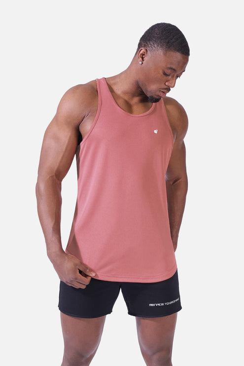 Jed North Microfiber Dri-fit tank salmon pink