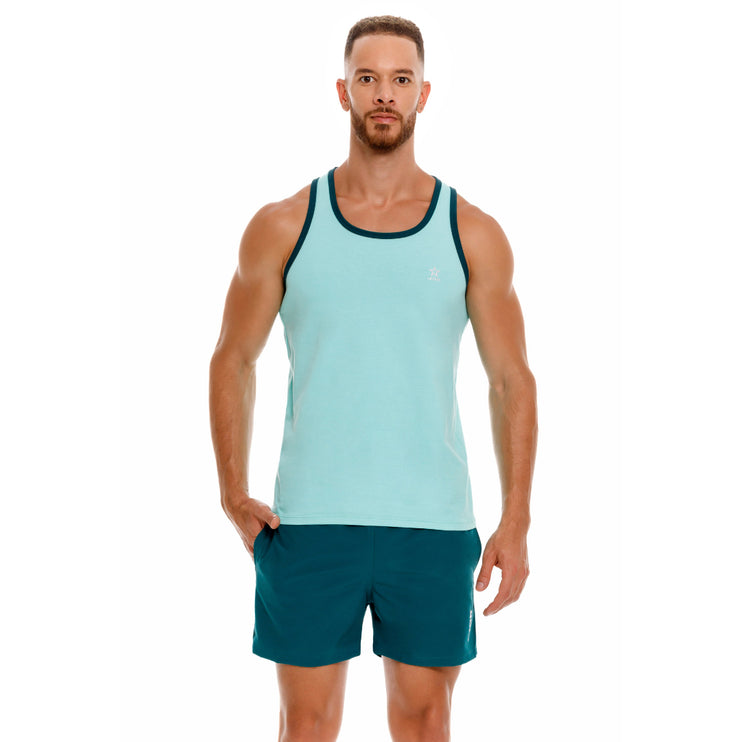 JOR Brixton cotton slim fit tank green