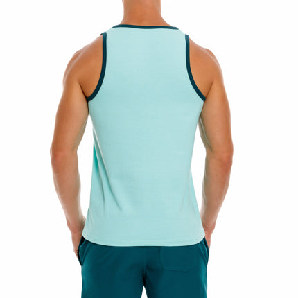 JOR Brixton cotton slim fit tank green