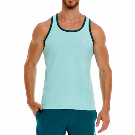 JOR Brixton cotton slim fit tank green