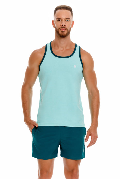 JOR Brixton cotton slim fit tank green