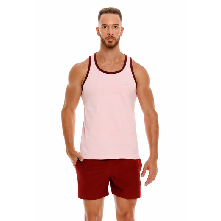 JOR Brixton cotton slim fit tank pink