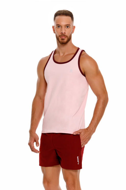 JOR Brixton cotton slim fit tank pink