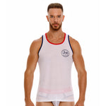 JOR Dakar slim fit mesh tank white