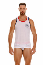 JOR Dakar slim fit mesh tank white