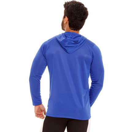 JOR Cross hooded sports mesh pullover blue