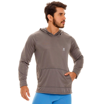 JOR Cross hooded sports mesh pullover grey