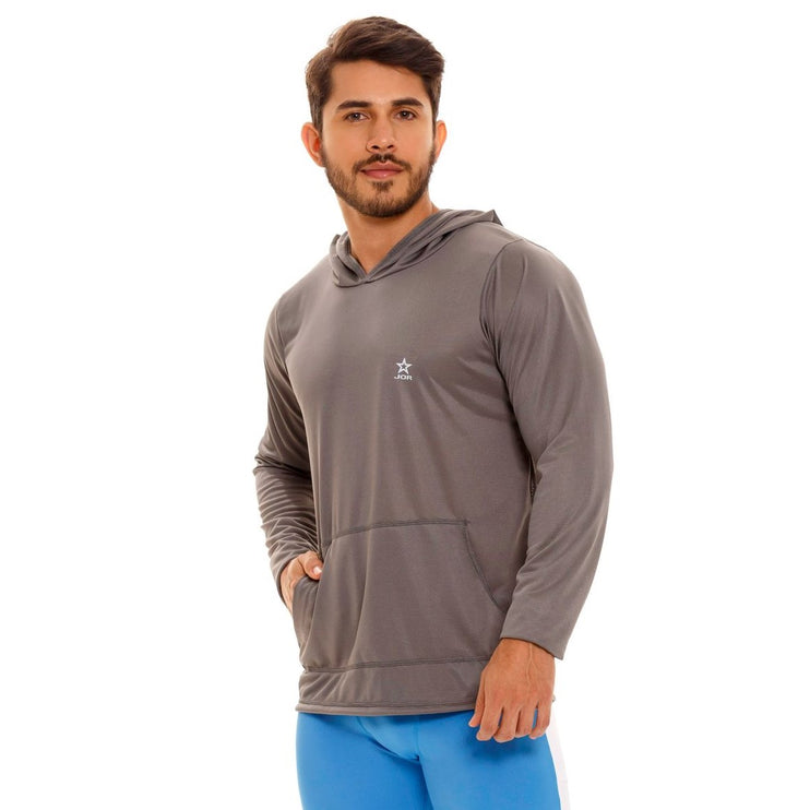 JOR Cross hooded sports mesh pullover grey