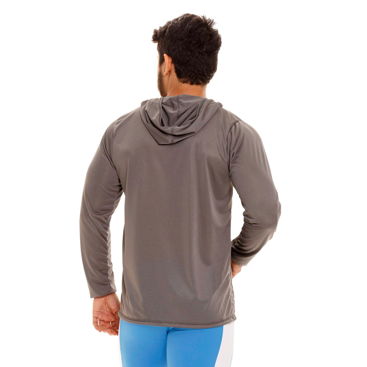 JOR Cross hooded sports mesh pullover grey