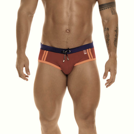 JOR Maui swim brief wine red