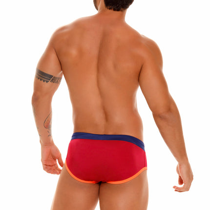 JOR Maui swim brief wine red