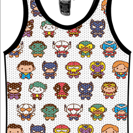 Knobs Super Heroes tank mesh white