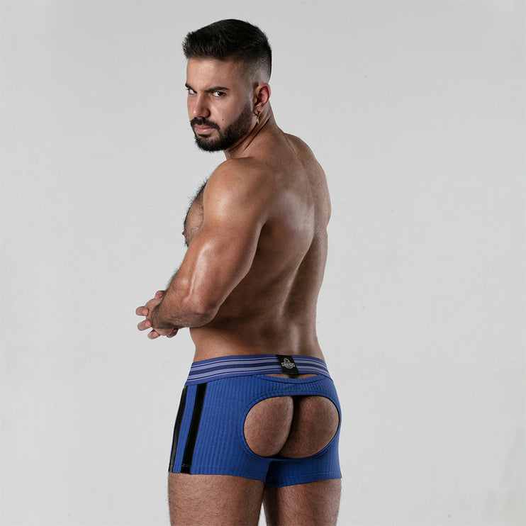 Locker Gear LK0124 ribbed cotton jockboxer blue